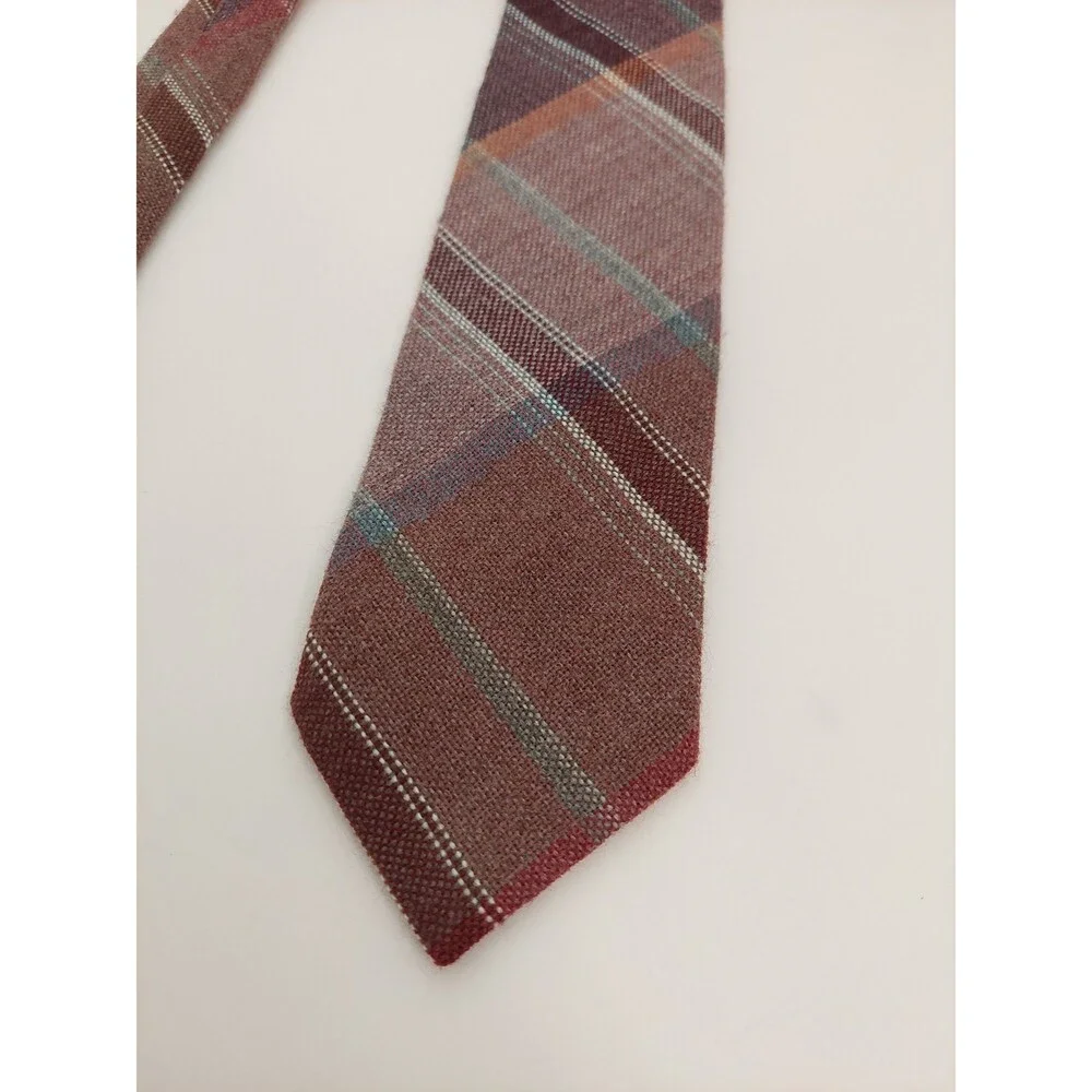 Surrey Collection Men's Tie Burgundy Maroon Striped Fall Winter